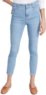 Darted High Rise Crop Skinny Jeans
