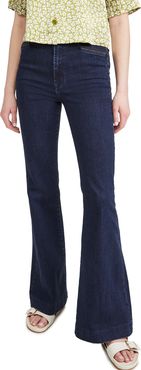 Darted High Rise Trouser Flare Jeans