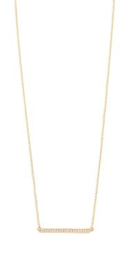 18k Gold Diamond Stick Necklace