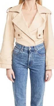 Fiona Cotton Tailoring Trench Bodysuit