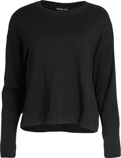 Relaxed Cropped Pullover Sweatshirt