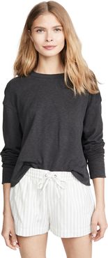 Relaxed Cropped Pullover Sweatshirt