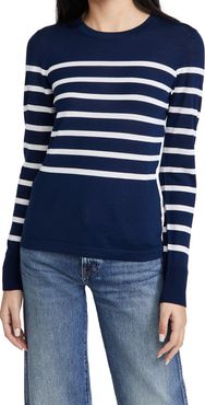 Crew Neck Stripe Sweater