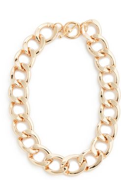 Polished Gold Link Toggle Necklace
