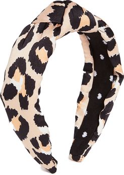 Silk Leopard Knotted Headband