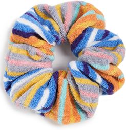 Striped Terry Cloth Oversized Scrunchie