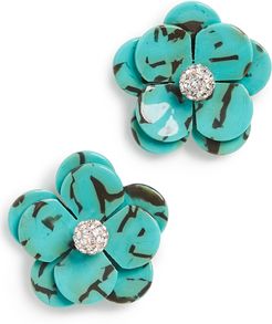 Poppy Button Earrings