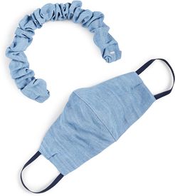 Denim Headband and Face Covering Set