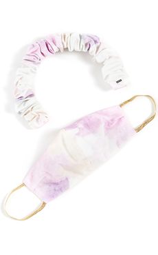 Cotton Candy Headband And Face Covering Set