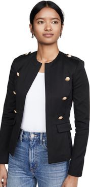 Rye Military Jacket with Round Neck