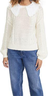 Dinah Collared Cable Sweater