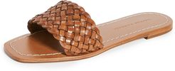 Joey Woven Square Toe Slide Sandals