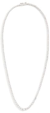 Ballier Silver Bezel Tennis Necklace