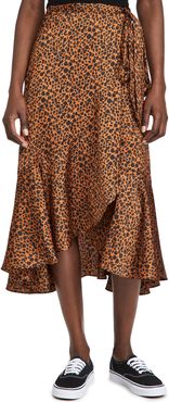 Printed Wrap Skirt