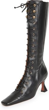 Knee High Duck Lace Up Boots