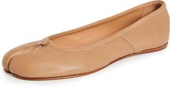 Faux Leather Tabi Flats