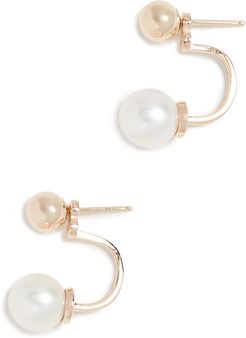 14k Gold with Freshwater Cultured Pearl Drop Earrings