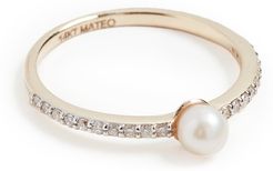 14k Pearl Dot Ring