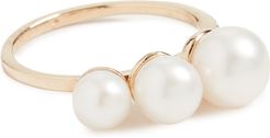 14k Trio Pearl Ring