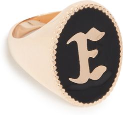 Gothic Initial Signet Ring