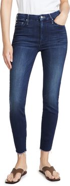 High Waisted Looker Ankle Fray Jeans