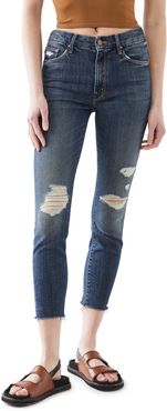 High Waisted Looker Ankle Fray Jeans
