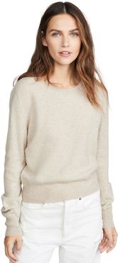 Cropped Crew Cashmere Sweater