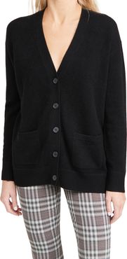 Drop Shoulder Cashmere Cardigan