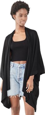 Solid Poncho Cardigan