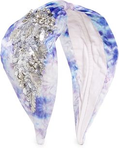 Lavender Tie Dye Crystal Headband