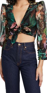 Oasis Tie Front Cropped Top