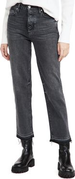 Sarah Straight Ankle with Covered Button Fly Jeans