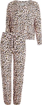 Ultra Soft Cheetah Jersey PJ Set + Scrunchie