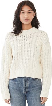 Cable Knit Button Back Sweater