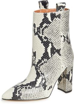 Snake Print Ankle Boots 100mm