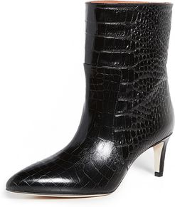 Moc Croco Seamed Ankle Boots