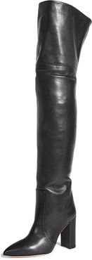 Calf Leather Over The Knee Boots