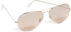 RB3025 Oversized Mirrored Original Aviator Sunglasses