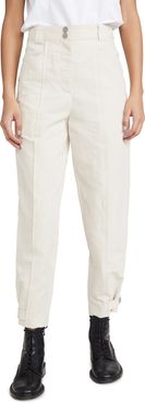 Textured Cotton Pants