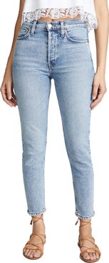 High Rise Ankle Crop Jeans