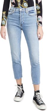 90s High Rise Ankle Crop Jeans