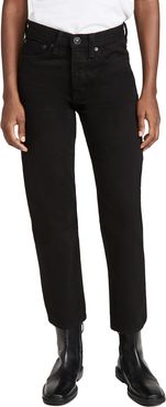Maya High Rise Ankle Straight Jeans