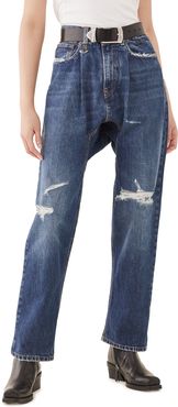Pleated Drop Jeans