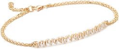 Fireworks 18k Gold Vertical Diamond Baguette Bracelet