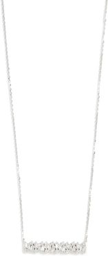 18k White Gold Shimmer Bar Necklace