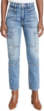 Savior High Rise Straight Cargo Jeans