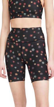 Ava High Waist Floral Bike Shorts