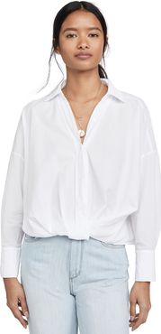 Poplin Twist Front Shirt