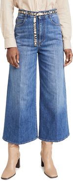 High Rise Wide Leg Ecodark Stone Blue Jeans