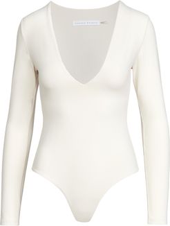 V Neck Thong Bodysuit